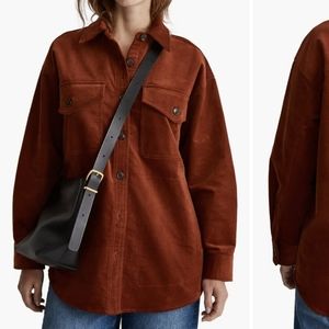 NWT Madewell Stretch Twill Oversized Shirt Jacket